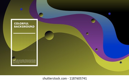 Wavy geometric colorful background. Trendy gradient shapes composition. Eps10 vector.