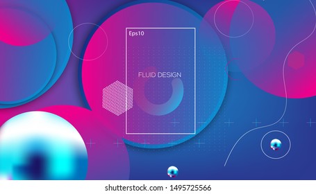 Wavy geometric design background. Trendy gradient shapes composition. Eps10 vector