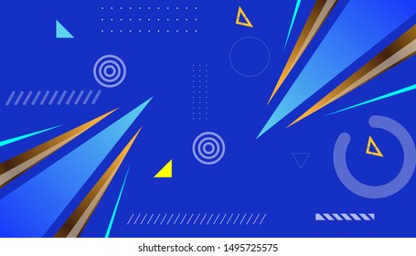 Wavy geometric design background. Trendy gradient shapes composition. Eps10 vector