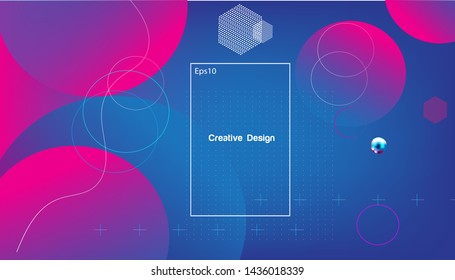 Wavy geometric  with fluid design background. Trendy gradient shapes composition. Eps10 vector.