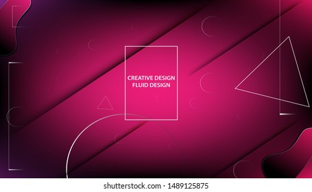 Wavy geometric with fluid design background. Trendy gradient shapes composition. Eps10 vector