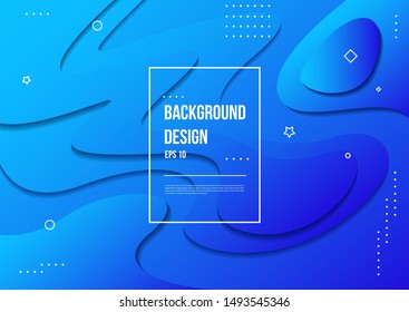 Wavy geometric with fluid design background. Trendy gradient shapes composition. Eps10 vector.