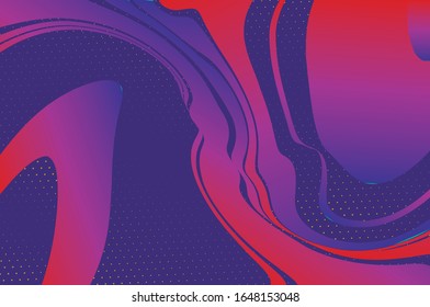 Wavy geometric gradient background, liquid shapes, 3d poster. Decorative backdrop vector. Modern trendy cover design. Abstract pattern. Dynamic illustration. Vector line pattern. Wavy geometric poster