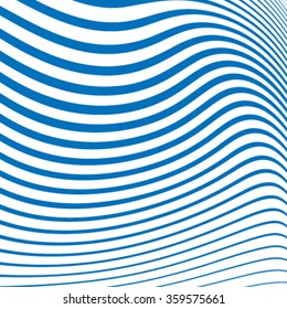 Patrón de línea geométrica ondulada. textura rayada para el diseño.ilustración geométrica extensible.afiche en color azul.ilustración se puede utilizar para el fondo.
