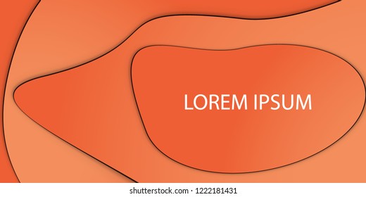 Wavy geometric multycolor vector background  overlap paper layer curve line with space for text design. Trendy gradient shapes composition. Eps10.