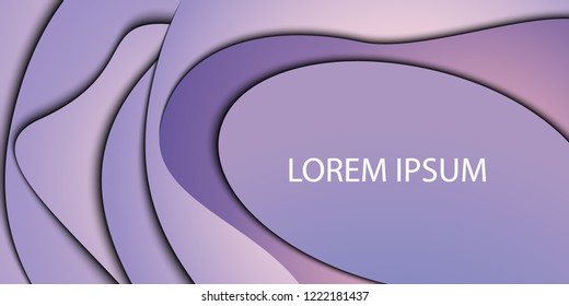 Wavy geometric multycolor vector background  overlap paper layer curve line with space for text design. Trendy gradient shapes composition. Eps10.