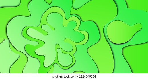 Wavy geometric multycolor vector background  overlap paper layer curve line with space for text design. Trendy gradient shapes composition. Eps10.