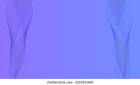 Wavy geometric on blue background. Trendy gradient shapes composition. Eps10 vector.