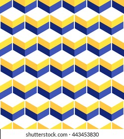 Wavy geometric seamless pattern. Ribbon. Abstract colorful Background. Vector Illustration.