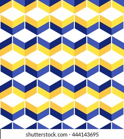 Wavy geometric seamless pattern. Ribbon. Abstract colorful Background. Vector Illustration.