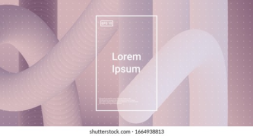 Wavy Geometric Shape. Technology Vector Fluid Layout. Saturated Simple Banner. Beige Cosmetic Futuristic Background. Modern Horizontal Composition. Abstract  Dynamic Illustration.
