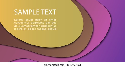 Wavy geometric vector background  overlap paper layer curve line with space for text design. Trendy gradient shapes composition. Eps10.