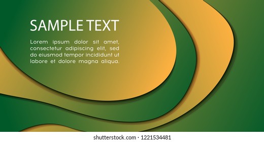 Wavy geometric vector background  overlap paper layer curve line with space for text design. Trendy gradient shapes composition. Eps10.