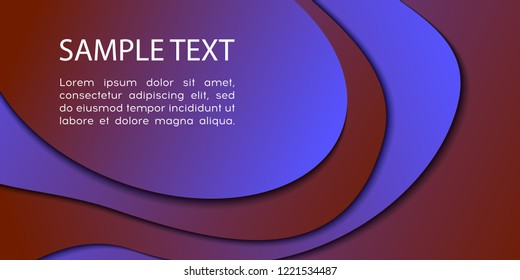 Wavy geometric vector background  overlap paper layer curve line with space for text design. Trendy gradient shapes composition. Eps10.