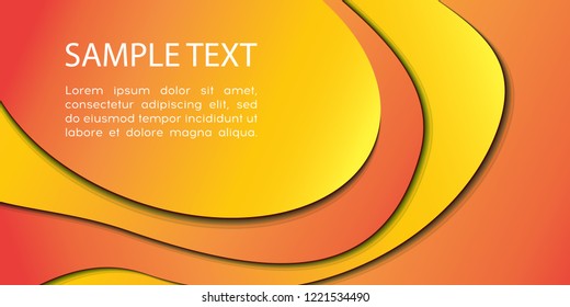 Wavy geometric vector background  overlap paper layer curve line with space for text design. Trendy gradient shapes composition. Eps10.