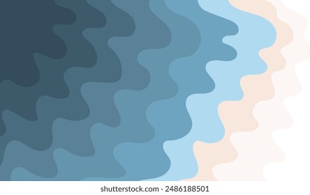 Fondo abstracto de la geometría ondulada Ilustración vectorial de moda. diseño abstracto de la onda del océano.