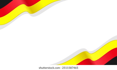 wavy germany flag vector background with copy space for text. germany national day