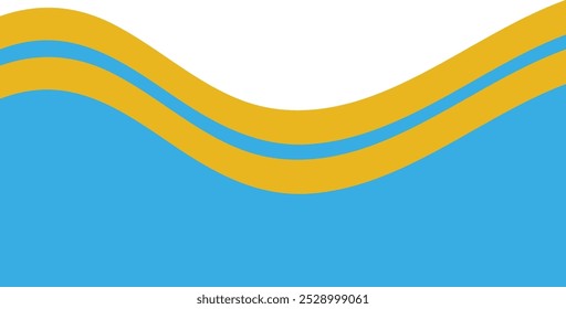 Wavy Gold Banner Header Background  