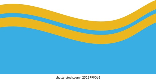 Wellenförmiger goldener Banner-Kopfzeilenhintergrund  