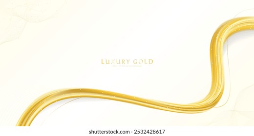 Fondo de diseño abstracto fluido de oro ondulado, oro de lujo