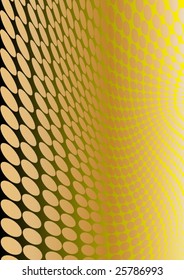 Wavy golden dots