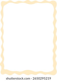 Wavy golden lined border forming a clean rectangular frame with elegant contrast, suitable for packaging, journals, or aesthetic print layout design.