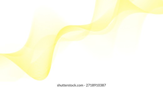 Wavy golden lines flowing dynamic background. Modern composition abstract background