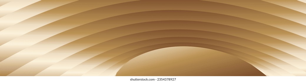 Wavy golden parallel gradient lines, ribbons, silk. Golden with shades of yellow background, banner, poster. eps vector