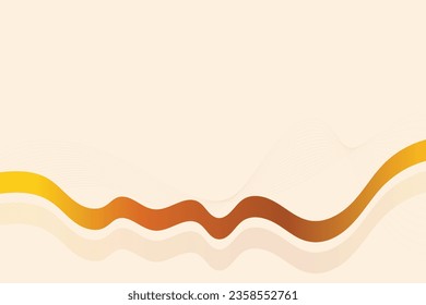 Wavy golden silk ribbon flow illustration