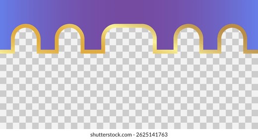 Wavy Golden Stylish Divider Header Border Design for Business, Website, Banner, Flyer, Etc. High Quality Vector Border Design