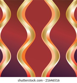 wavy golden vector Christmas background
