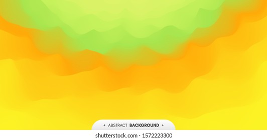 Wavy gradient backdrop. Abstract background with dynamic effect. Bright smooth transitions. 3D vector Illustration for design. 