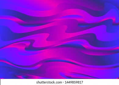 Wavy gradient background.  Bright fluid liquid shapes. Vector illustration. Trendy gradient pattern. Bright neon colors. Abstract creative concept  multicolored blurred backdrop