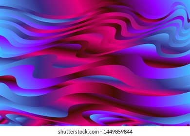 Wavy gradient background.  Bright fluid liquid shapes. Vector illustration. Trendy gradient pattern. Bright neon colors. Abstract creative concept  multicolored blurred backdrop