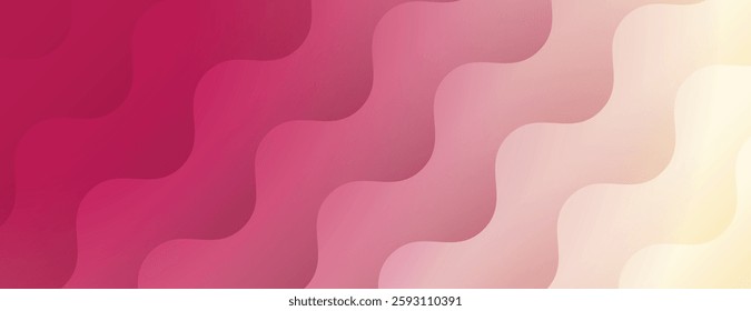 Wavy gradient background with red and pink hues. The background features a smooth texture blending red and pink tones seamlessly. Minimal abstract gradient wavy line vector background