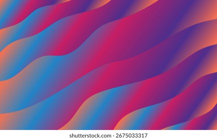 Fondo de gradiente ondulado con colores vibrantes abstractos