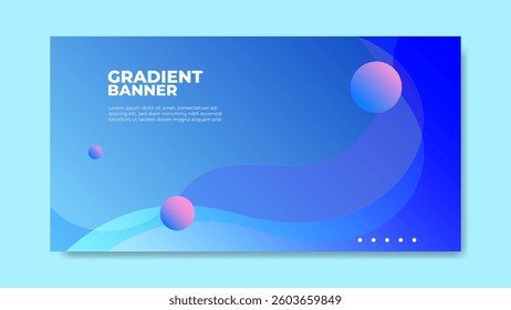 wavy gradient banner design with soft color