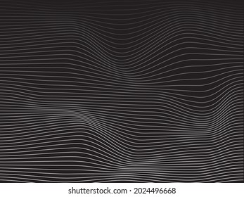 diseño de líneas de gradiente ondulado con colores monocromos, se puede usar para fondo, papel de pared, banner web, cubierta, empaque, impresión, decoración y más