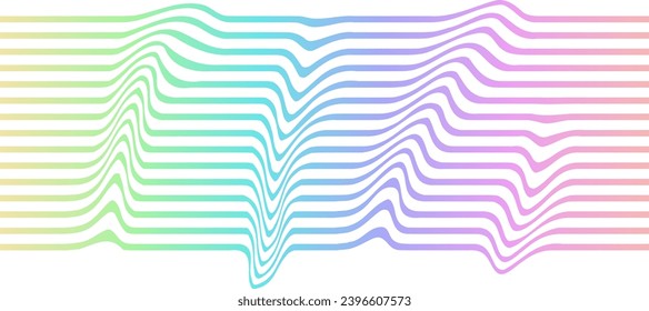 Wavy Gradient Liquid line texture background