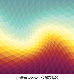 Wavy Gradient spectrum background with Sunset colors