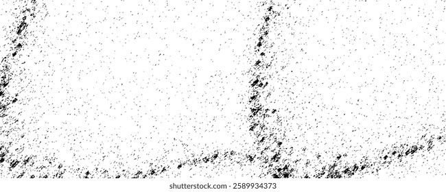 Wavy grain gradient texture. Black stippled flowing line background. Grunge noise dot work wallpaper for banner, poster, brochure. Undulate sandy backdrop with speckles, particles, granules. Vector