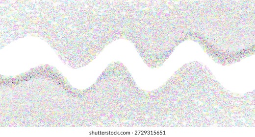Textura de gradiente de grano ondulado. Fondo de línea fluida punteada negra. Grunge Fondo de pantalla de trabajo de puntos de ruido para Anuncio, póster, folleto. Fondo arenoso ondulado con motas, partículas, gránulos. Vector