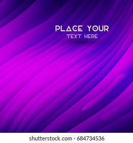 Wavy graphic design background with place for text. Vector illustration