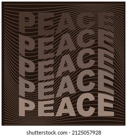 WAVY GRAPHIC PEACE FOR MEN WOMEN AND TEEN BOYS AND GIRLS