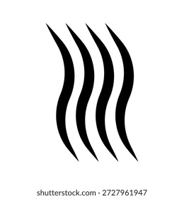 Gráfico de Vector de icono de hierba ondulada