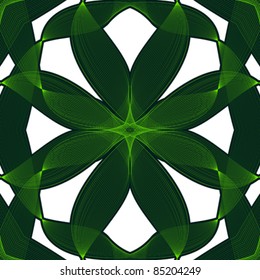 wavy green background, abstract seamless texture; vector art illustration