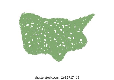 Boceto de globo de discurso de crayón verde ondulado con forma de rectángulo orgánico. Caja de texto de la nube Abstractas y estilo del comentario del mensaje, mirada dibujada a mano para la comunicación audaz o el concepto gráfico creativo.