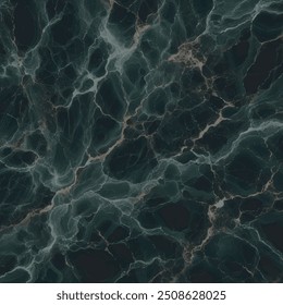 Wavy Green and Gold Marble | Flowing Texture Fluid Marble Pattern Intricate Design