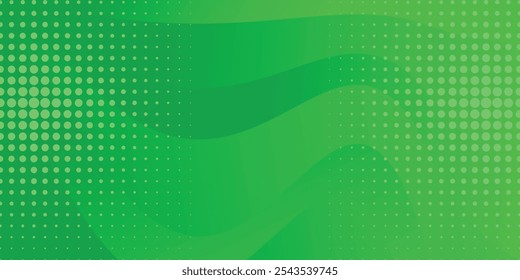 wavy green gradient background vector