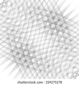 Wavy grey white background. Vector of abstract waves.